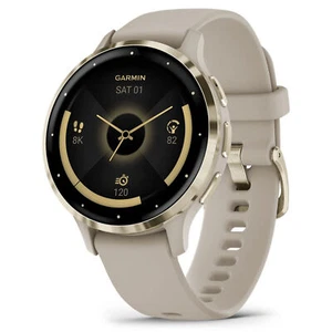 Garmin Venu® 3S 41mm French Gray/Soft Gold. 010-02785-02 - Picture 1 of 6