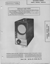 1950 RAYTHEON 7DX21 TELEVISION SERVICE MANUAL PHOTOFACT SCHEMATIC 7DX22P 18DX21A