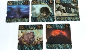 5 Nestle lenticular lord of the rings action movie stickers 3d trading cards