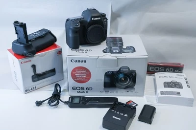 Canon EOS 6D Mark II 26.2 MP DSLR Camera (Body Only) + BG-E21 Grip + Remote +Box - Image 1 of 4