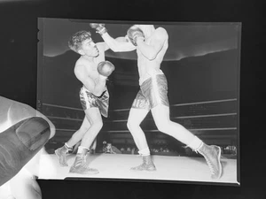 BOXING at Municipal Aud vtg 50s 60s Kansas City MO KS KCMO sports Photo Negative - Picture 1 of 11