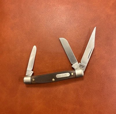 Navaja de bolsillo plegable vintage Schrade ~EE. UU.~ Middleman Stockman Old Timer 34OT NC Foto 1 de 4