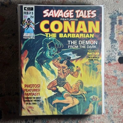 Cómic Savage Tales Featuring Conan #3 Higher Grade Marvel 1973 Foto 1 de 3