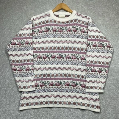 Vintage Dorothy Perkins Jumper Pullover Knitted Floral Women’s Size UK10 Multi - Image 1 of 4