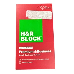 H&R Block Tax Software Premium & Business 2024 PC Only Boxed Activation Key - Picture 1 of 2