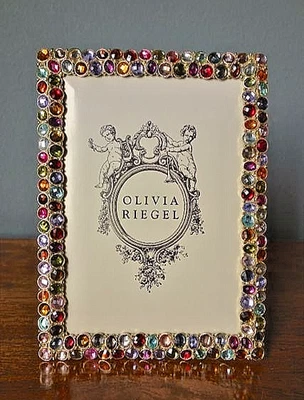 Olivia Riegel Multi-Color Crystal "Caravelle" 5x7 Photo Frame New in Box