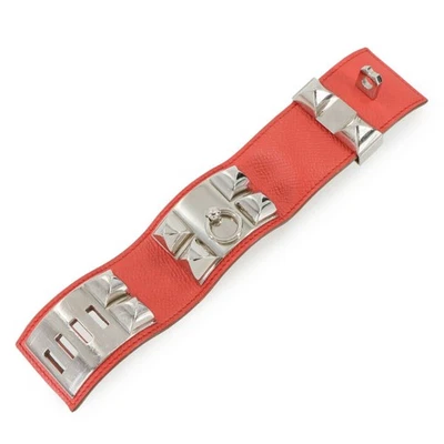 Brazalete ancho Hermès Collier de Chien herrajes de plata rosa Jaipur Epns Foto 1 de 4