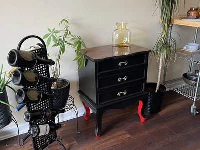 Vintage Wooden Nightstand Restored - Image 1 of 4