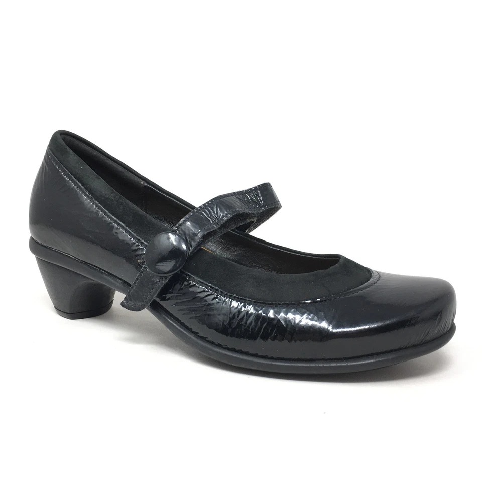 Naot Trendy Mary Jane Pump Heels Shoes Womens Size 6 US 37 EU Black Patent - Image 1 of 4