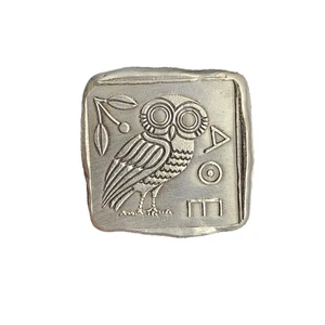 1 Ozt. .999 FS Hieroglyphic Owl Hand Poured Silver by MKBarz - Picture 1 of 2