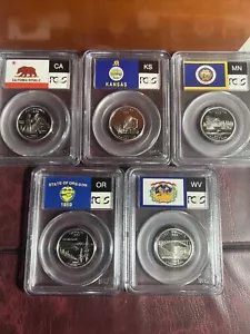 Spectacular 5 Coin Set: PCGS PR69DCAM 2005S State Quarters SQ1188 - Picture 1 of 13