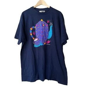 Vtg 90s The Wendelline Cat Teapot Cup Single Stitch T Shirt XL Cats Art - Picture 1 of 5