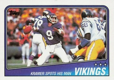 1988 Topps Vikings Kramer Spots His Man #146  - Image 1 of 2