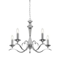 Endon Finsbury Colgante Candelabro Estilo Lámpara Techo 5x60W E14 Vela Aluminio Endon Finsbury Colgante Candelabro Estilo Lámpara Techo 5x60W E14 Vela Aluminio