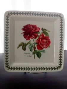 Portmeirion Botanic Roses Square 10.5" Dinner/Serving Plate ~ New - Picture 1 of 4