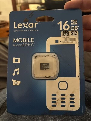 Lease MicroSDHC 16GB(K) Little Black Stuff On Packaging New Sealed Buy Me Today - Image 1 of 3