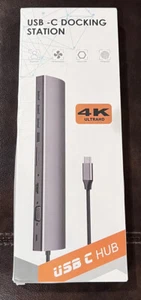 11-IN-1 USB C HUB Laptop Docking Station with Gigabit Ethernet Port 4K (New), - Picture 1 of 6