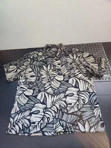 Edwards Sparkling Ice embroidered Hawaiian Shirt Mens size large L black gray - Picture 1 of 15