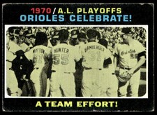 1971 Topps #198 1970 AL Playoff Summary   Baseball Baltimore Orioles