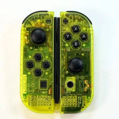 Never Drift Hall Effect Clear Yellow Nintendo Switch JoyCons OEM Authentic - Image 1 of 4