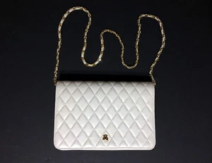 Jay Herbert Handtasche gesteppt weiß Leder Schulterriemen - Bild 1 von 4
