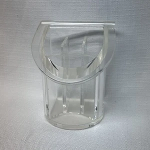 ORGANIZADOR DE ESCRITORIO Lucite transparente Guzzini de colección hecho en italiano - Imagen 1 de 6