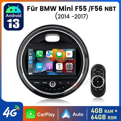 8-Kern Carplay Autoradio Für BMW Mini Cooper F55 F56 14-19 GPS Navi 4G BT 4+64G - Bild 1 von 4