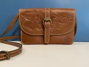 PATRICIA NASH Crossbody Bag Tori Tan Leather Heritage Collection Organizer Small - Picture 1 of 24