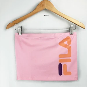 FILA Teodora Logo Graphic Sleeveless Stretch Halter Tube Top Pink  [XS|S|M|L|XL] - Picture 1 of 8