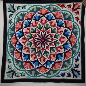 Edredón hecho a mano-colcha de retazos-tapiz colgante de pared-tapiz egipcio-arte de pared - Imagen 1 de 5