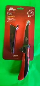 Berkley Fillet Knife 4 "Ergonomic Handle Thumb Lock Release Sheath New - Foto 1 di 3