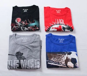 The Children's Place Boy's 4-Piece Sport Graphic T-Shirt LB3 Multicolor Large - Picture 1 of 9