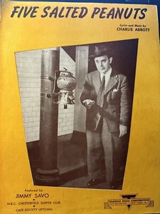 Partituras de novedad 1945 Charlie Abbot cinco cacahuetes salados - Imagen 1 de 1