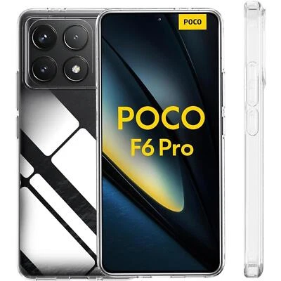 Protective Case For Xiaomi Poco F6 Pro Phone Bag Silicone Cover Ultra Clear - Image 1 of 4