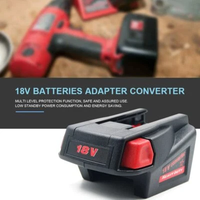 Convertidor de batería adaptador convertidor para batería Milwaukee M18 18V a V18 Li-ion Foto 1 de 4