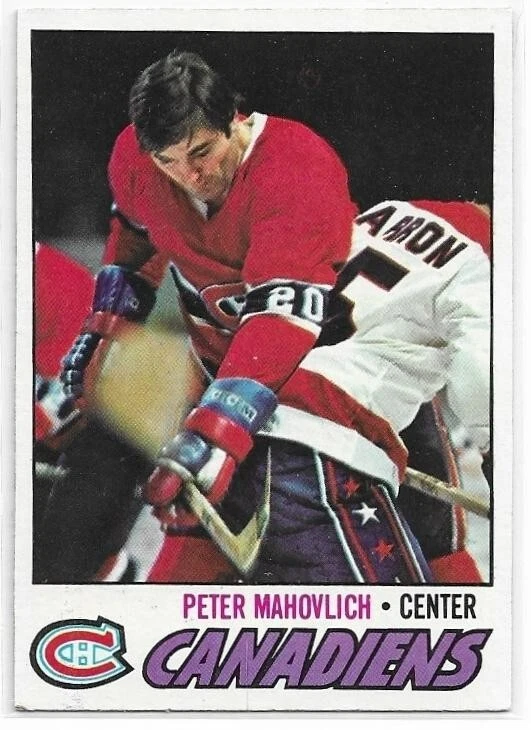 PETER MAHOVLICH 1977-78 Topps Hockey card #205 Montreal Canadiens NR MT - Image 1 of 1