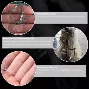 Fishing Gill Net w/ Floats Fishing Network Mesh Trap Net Netting Tackle Outdoor - Picture 1 of 10