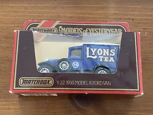 Matchbox Models Of Yesteryear Y-22 - 1930 Model 'A' Ford Van "Lyons' Tea" - Picture 1 of 9