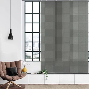 4 Woven Adjustable PANELS ONLY for Sliding Track Window Treatment System - Picture 1 of 5