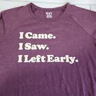 EV1 Shirt Womens XXL Purple 3/4 Sleeve Pullover Raised Letters Cotton Blend
