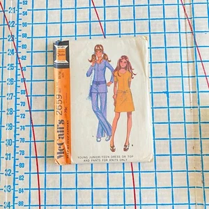 Vestido Juniors Sin Cortar Años 70 Patrón Coord Talla 13 14 McCalls 2659 - Imagen 1 de 3