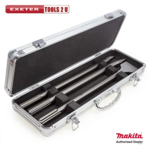 Juego de 3 cinceles Makita D-40543 SDS Max en estuche metálico - Imagen 1 de 3