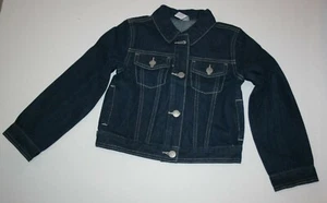 New Gymboree Girls 4 year x Small Denim Blue Jean Jacket Dark Wash  - Picture 1 of 2