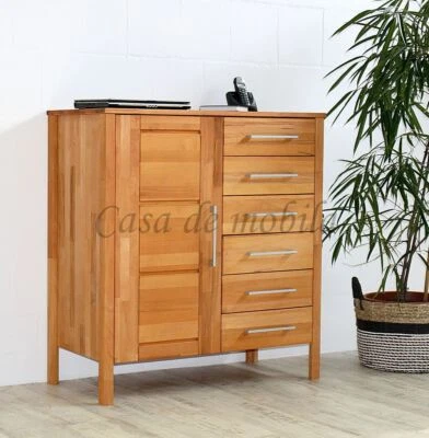 Massivholz Kommode Kernbuche geölt Wäsche-schrank Anrichte Highboard Vertiko  - Bild 1 von 4