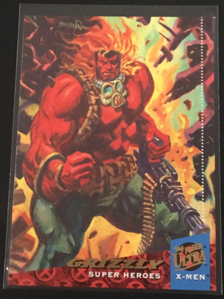 Fleer 1994 X-Men Ultra #48 Super Heroes Card Grizzly - Image 1 of 1