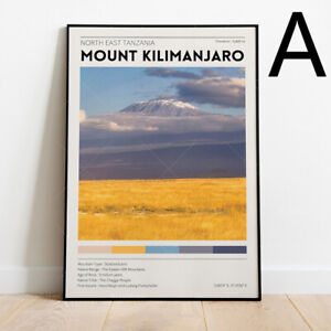 Aoraki Mount Cook Travel Poster Canvas Painting