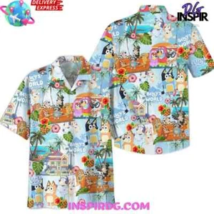 Bluey’s World Tropical Hawaiian Shirt, Hawaiian Shirt 2025 - Picture 1 of 4