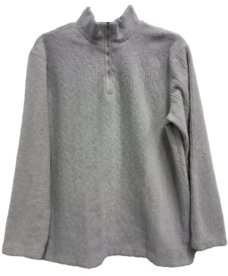 Vintage Jones New York Country Womens Fleece Jacket Large Light Blue Pullover - Изображение 1 из 4