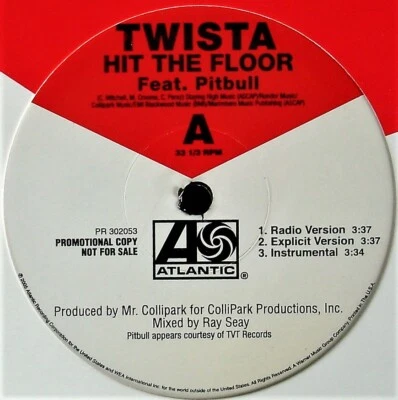 TWISTA / PITBULL "HIT THE FLOOR / LAVISH" 2005 VINYL 12" PROMO ~RARE~ *SEALED* Foto 1 de 4