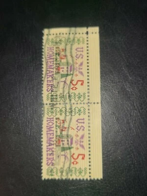 US Stamps Scott# 1253 ~ 1964 HOMEMAKERS 5c Used Pair - #3245 - Image 1 of 3